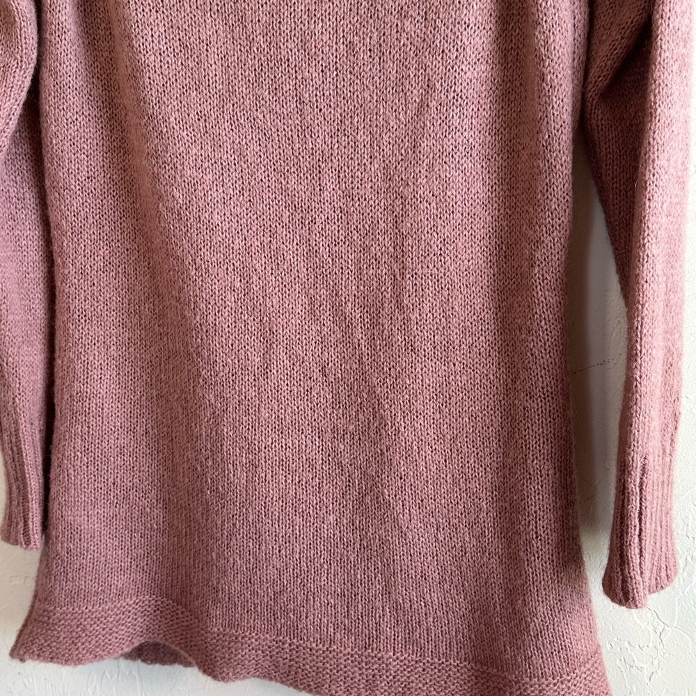 Berretti Made in Italy Cozy Mauve Pink Cowl Neck Mohair Wool Sweater Sz M - Picture 10 of 12